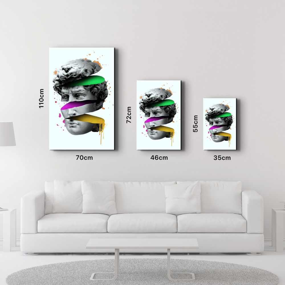 Autres décorations murales - Abstract Colorful Face 2 | Glass Wall Art - ARTDESIGNA