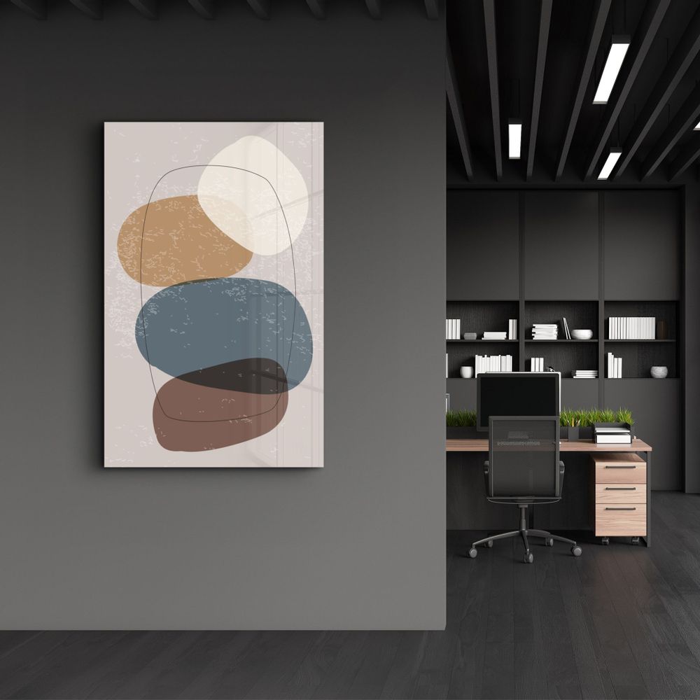 Autres décorations murales - Abstract Shapes V12 | Glass Wall Art - ARTDESIGNA