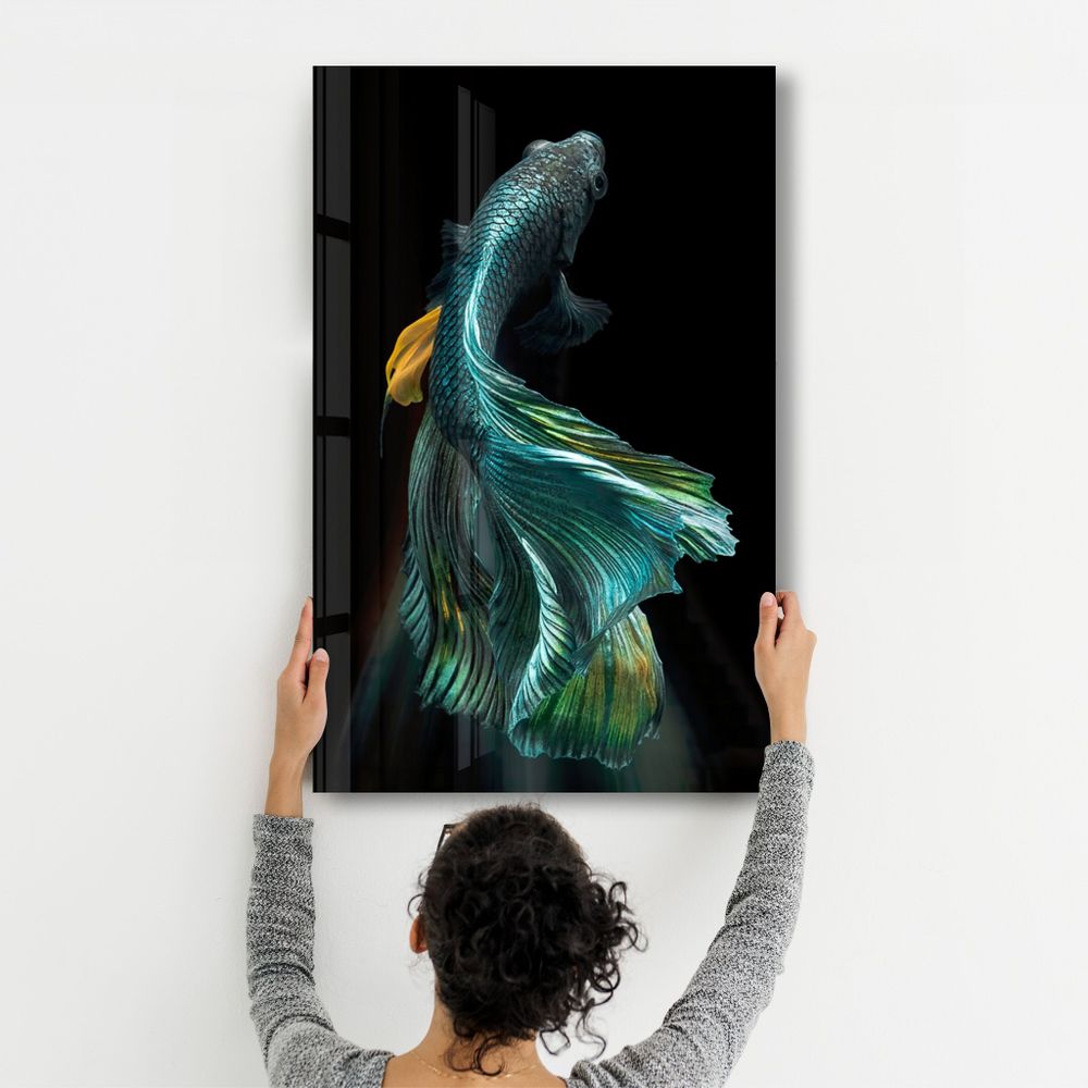 Other wall decoration - Blue Fish | Glass Wall Art - ARTDESIGNA