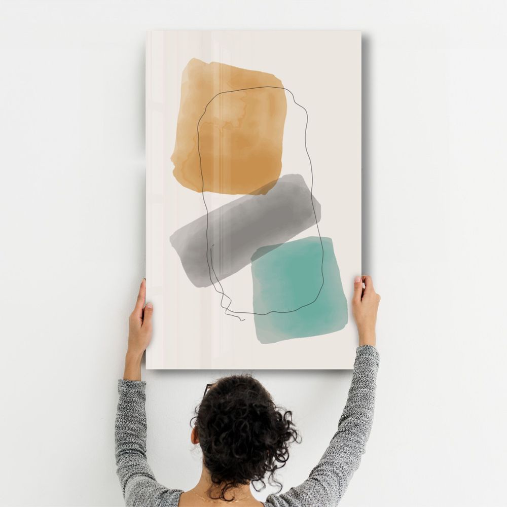 Other wall decoration - Abstract Shapes V13 | Glass Wall Art - ARTDESIGNA