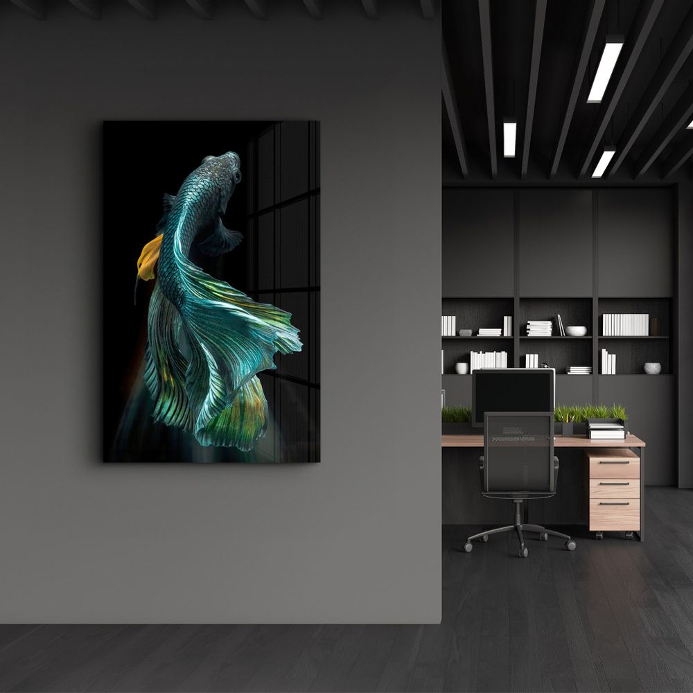 Other wall decoration - Blue Fish | Glass Wall Art - ARTDESIGNA
