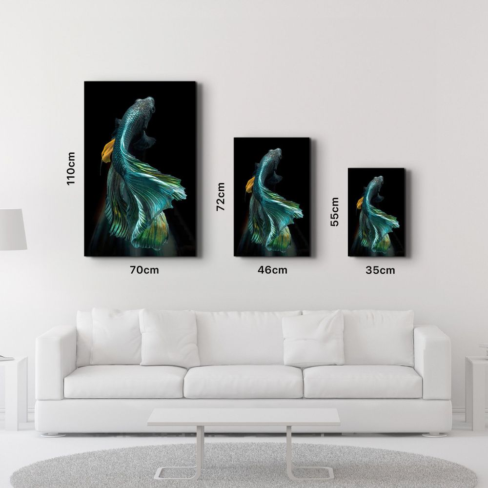 Other wall decoration - Blue Fish | Glass Wall Art - ARTDESIGNA
