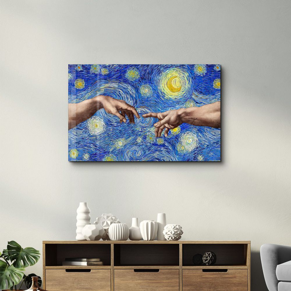 Autres décorations murales - Abstract Van Gogh | Glass Wall Art - ARTDESIGNA