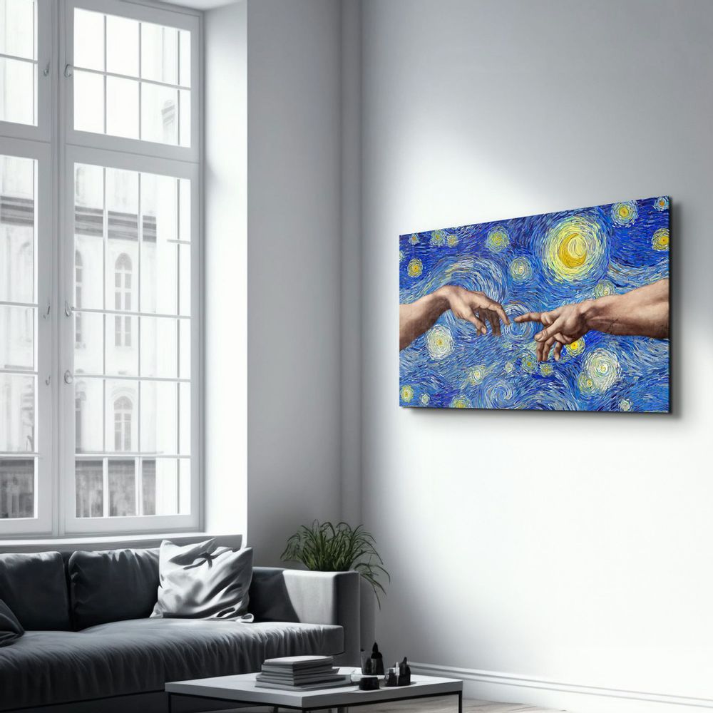 Autres décorations murales - Abstract Van Gogh | Glass Wall Art - ARTDESIGNA