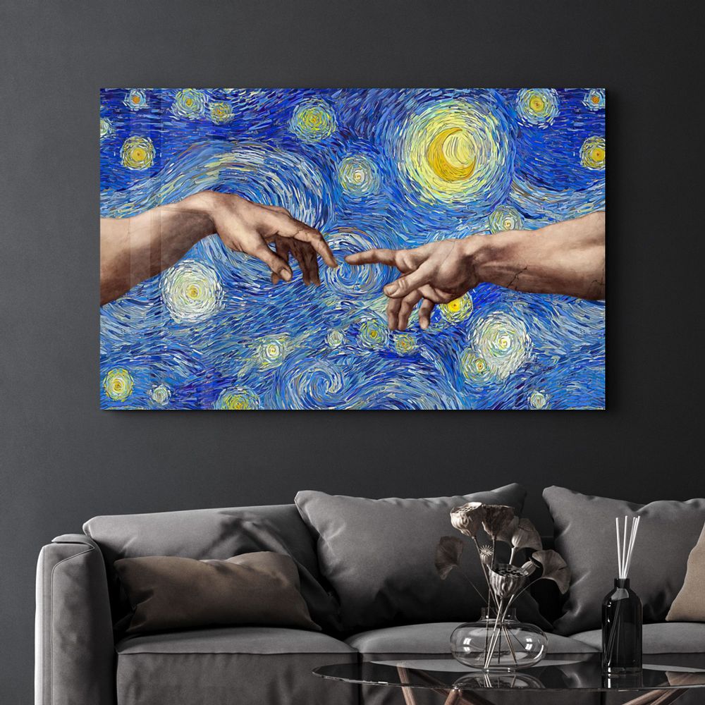 Autres décorations murales - Abstract Van Gogh | Glass Wall Art - ARTDESIGNA