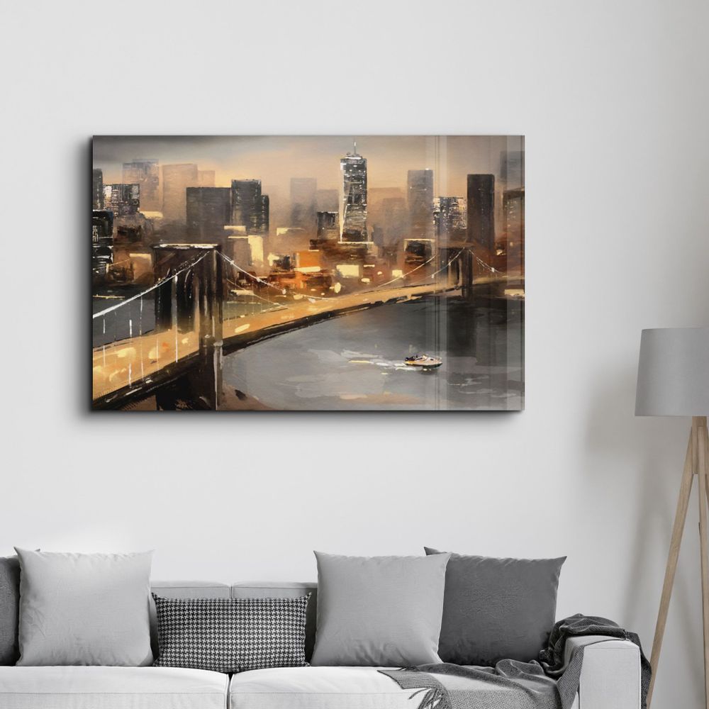 Other wall decoration - Oil Painting Bridge | Glass Wall Art - ARTDESIGNA