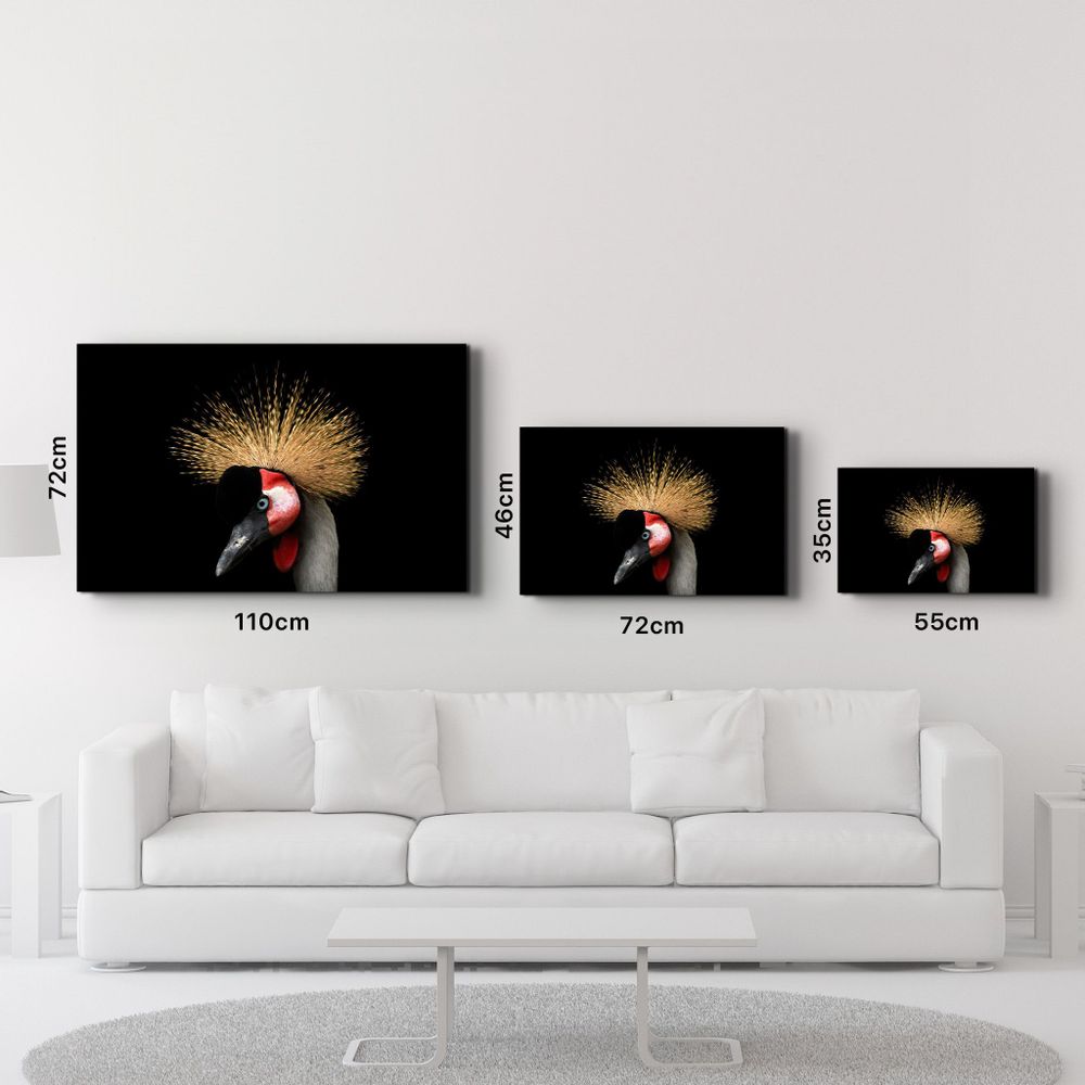 Other wall decoration - Crowned Crane | Glass Wall Art - ARTDESIGNA