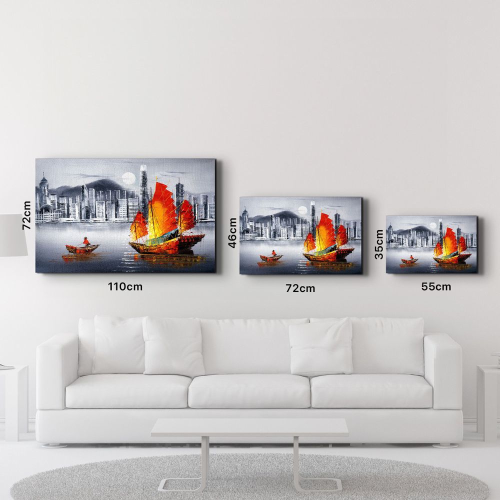 Autres décorations murales - Abstract Colorful Boat | Glass Wall Art - ARTDESIGNA