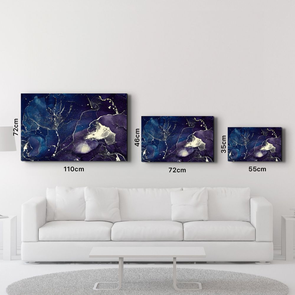 Other wall decoration - Dark Blue Wave Pattern V2 | Glass Wall Art - ARTDESIGNA