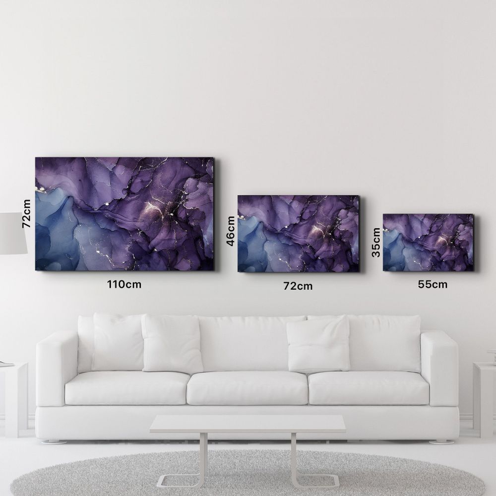 Autres décorations murales - Purple Wave Pattern | Glass Wall Art - ARTDESIGNA