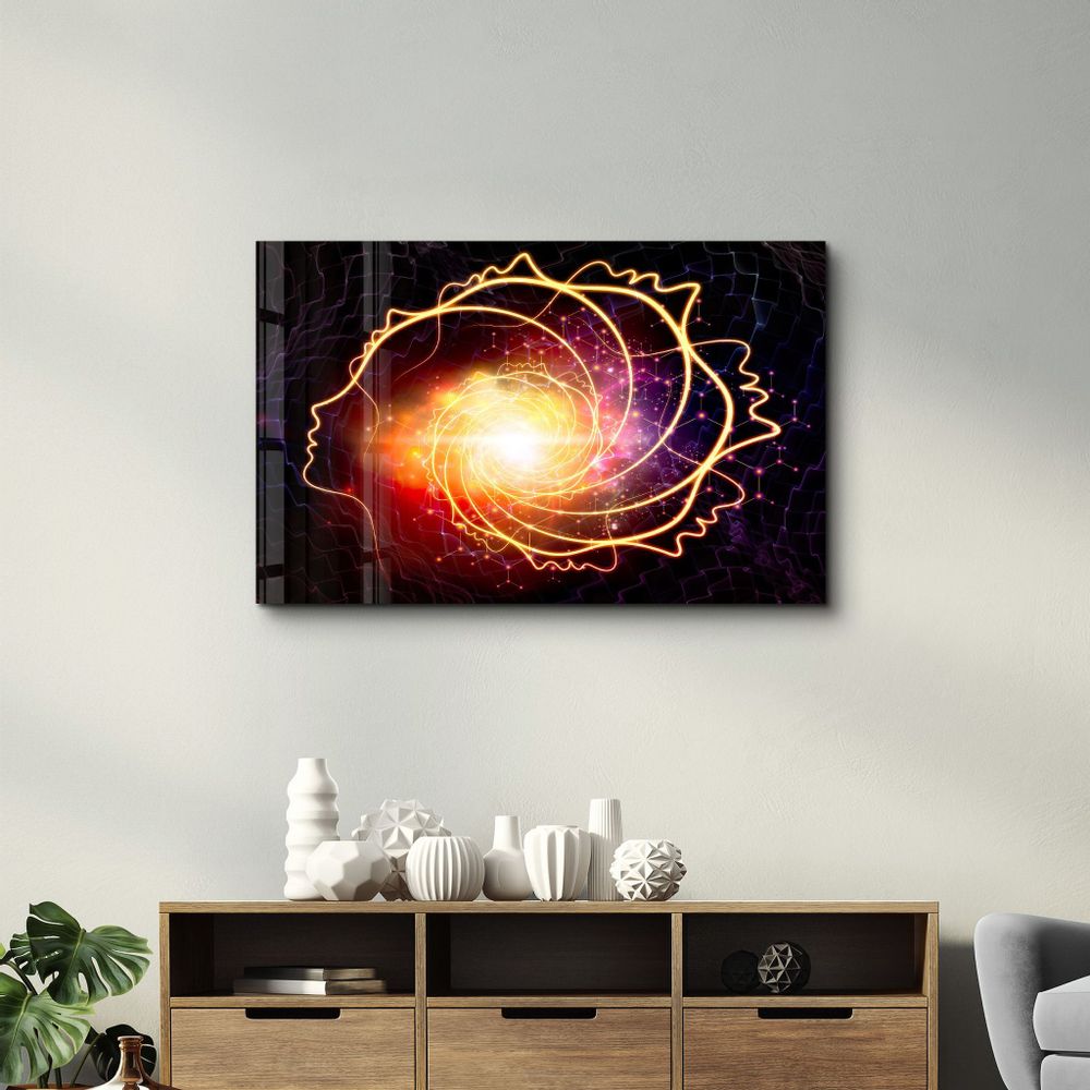 Other wall decoration - Abstract Space Portrait | Glass Wall Art - ARTDESIGNA
