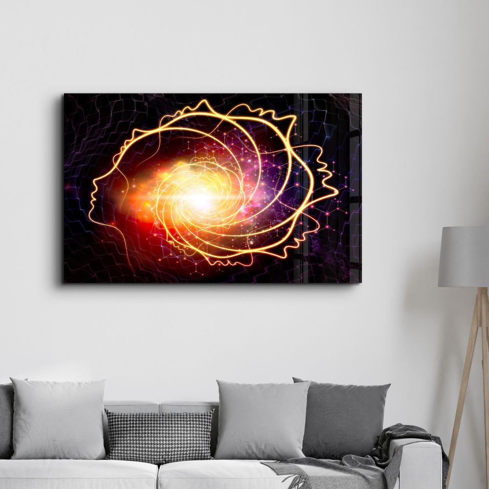 Other wall decoration - Abstract Space Portrait | Glass Wall Art - ARTDESIGNA