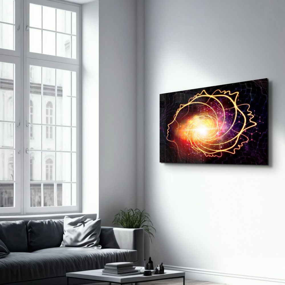 Other wall decoration - Abstract Space Portrait | Glass Wall Art - ARTDESIGNA