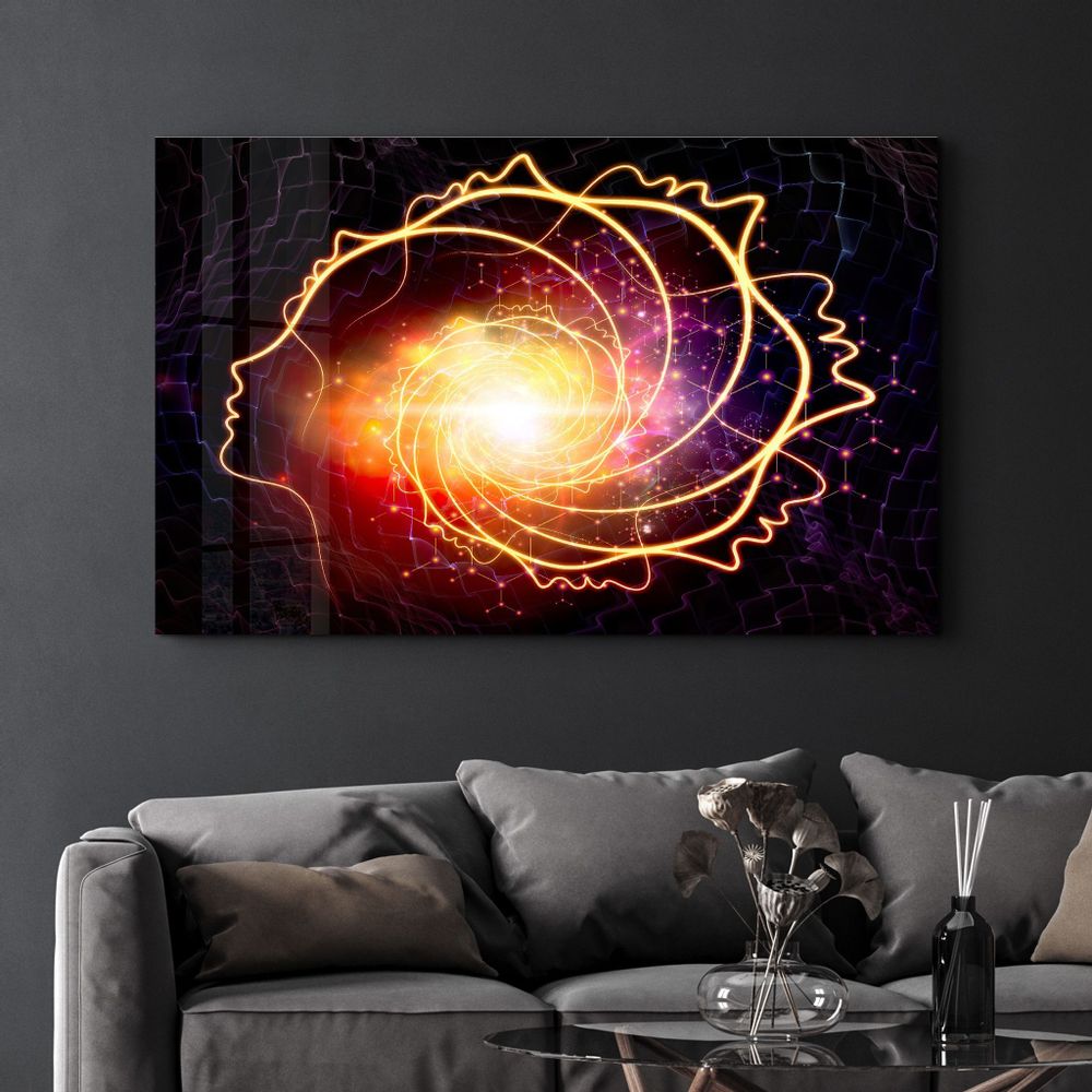 Other wall decoration - Abstract Space Portrait | Glass Wall Art - ARTDESIGNA