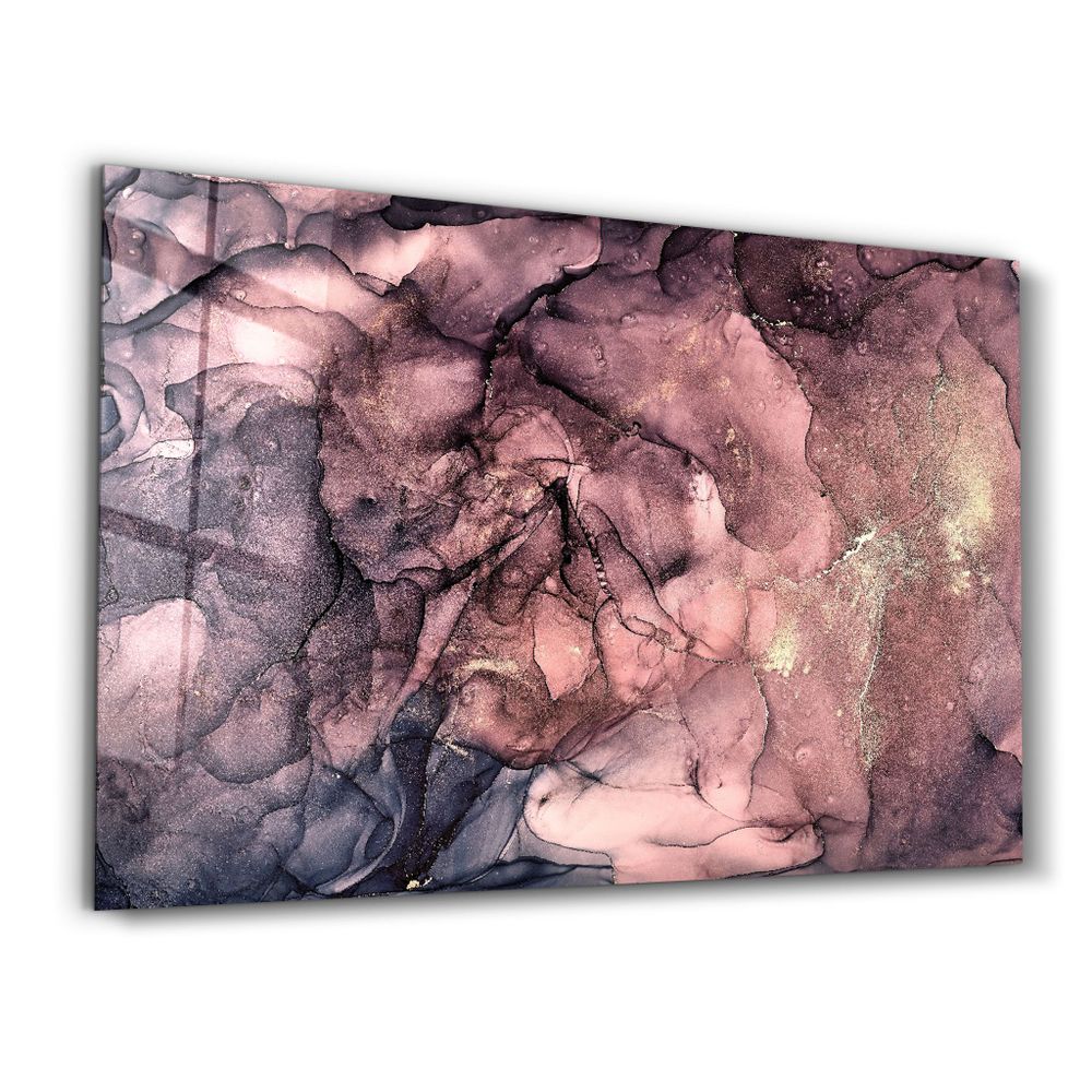 Other wall decoration - Purple Wave Pattern V3 | Glass Wall Art - ARTDESIGNA