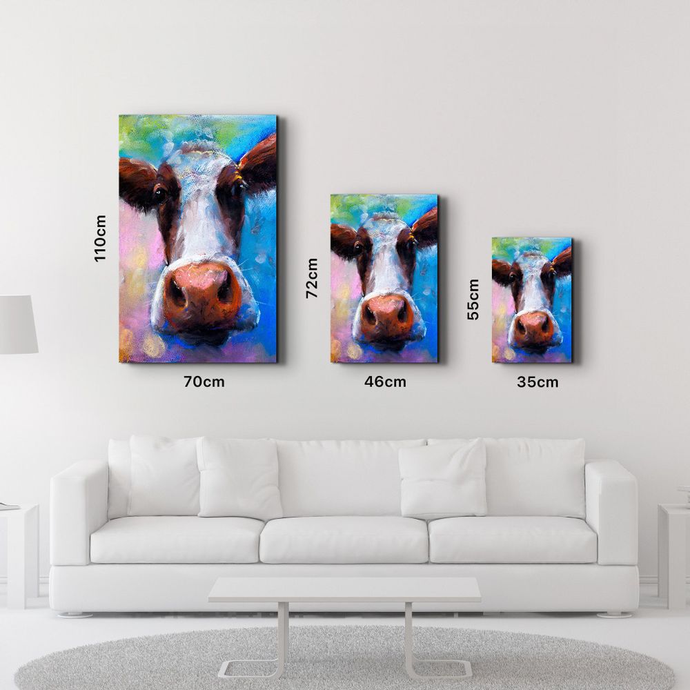 Autres décorations murales - Cow Smiling | Glass Wall Art - ARTDESIGNA