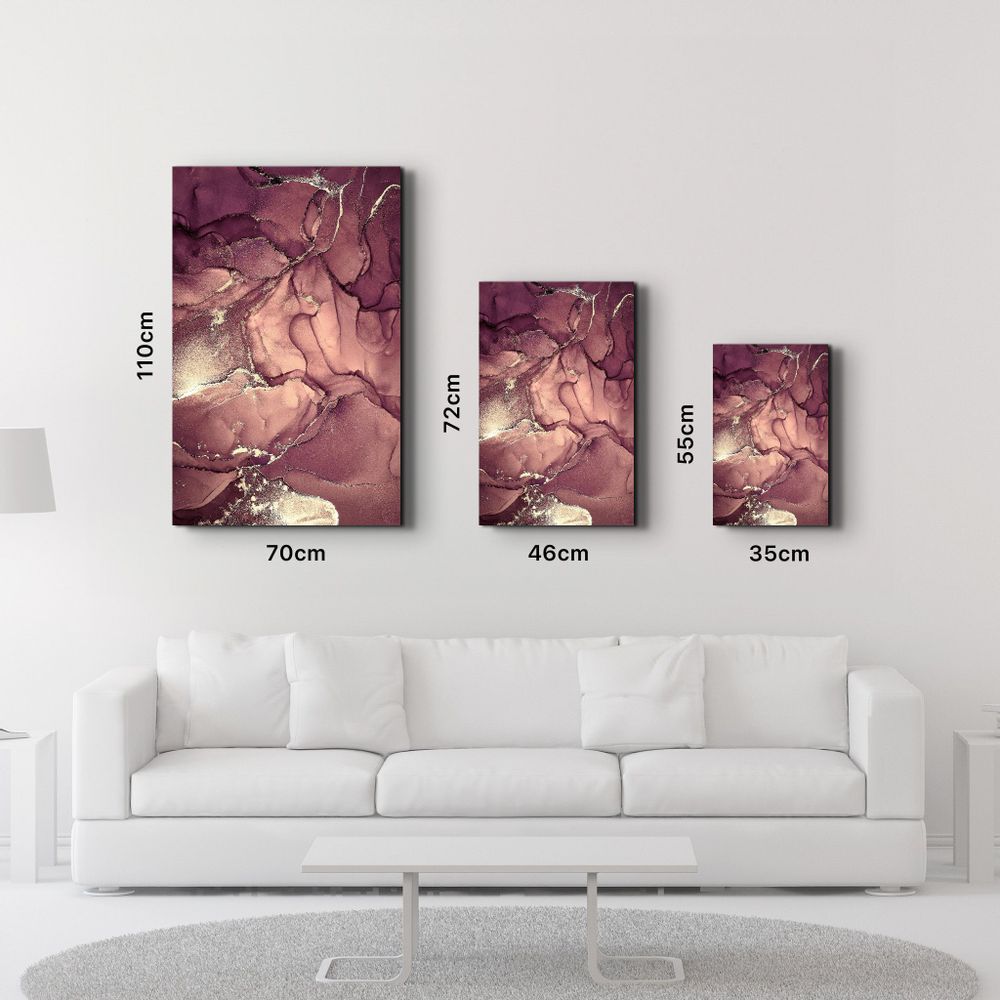 Other wall decoration - Red Wave Pattern | Glass Wall Art - ARTDESIGNA