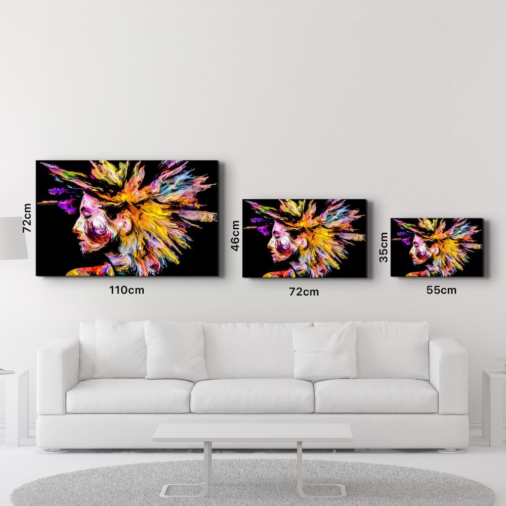 Autres décorations murales - Abstract Colorful Woman Portrait V1 | Glass Wall Art - ARTDESIGNA