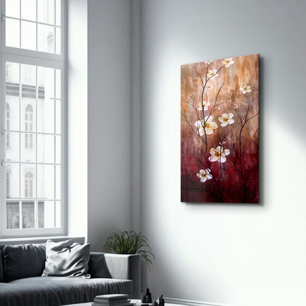 Autres décorations murales - Yellow Flowers | Glass Wall Art - ARTDESIGNA