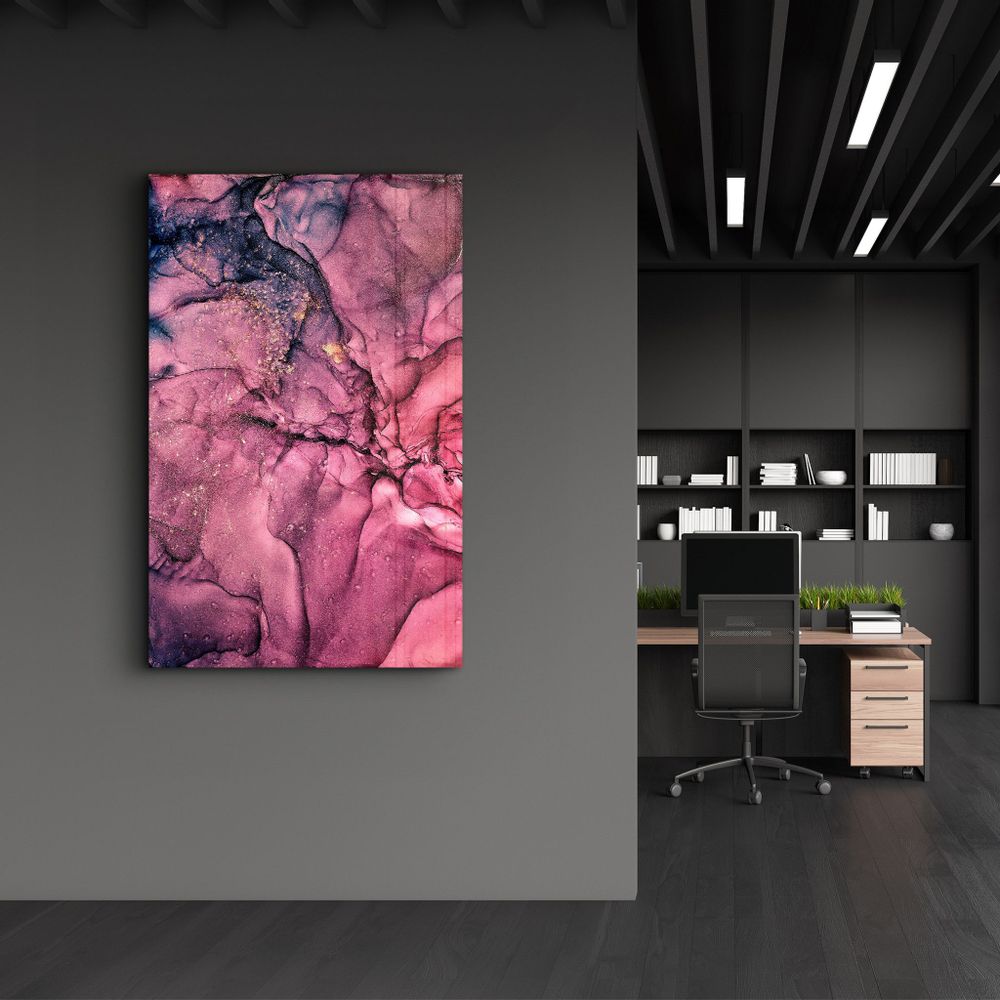 Autres décorations murales - Pink Wave Pattern | Glass Wall Art - ARTDESIGNA