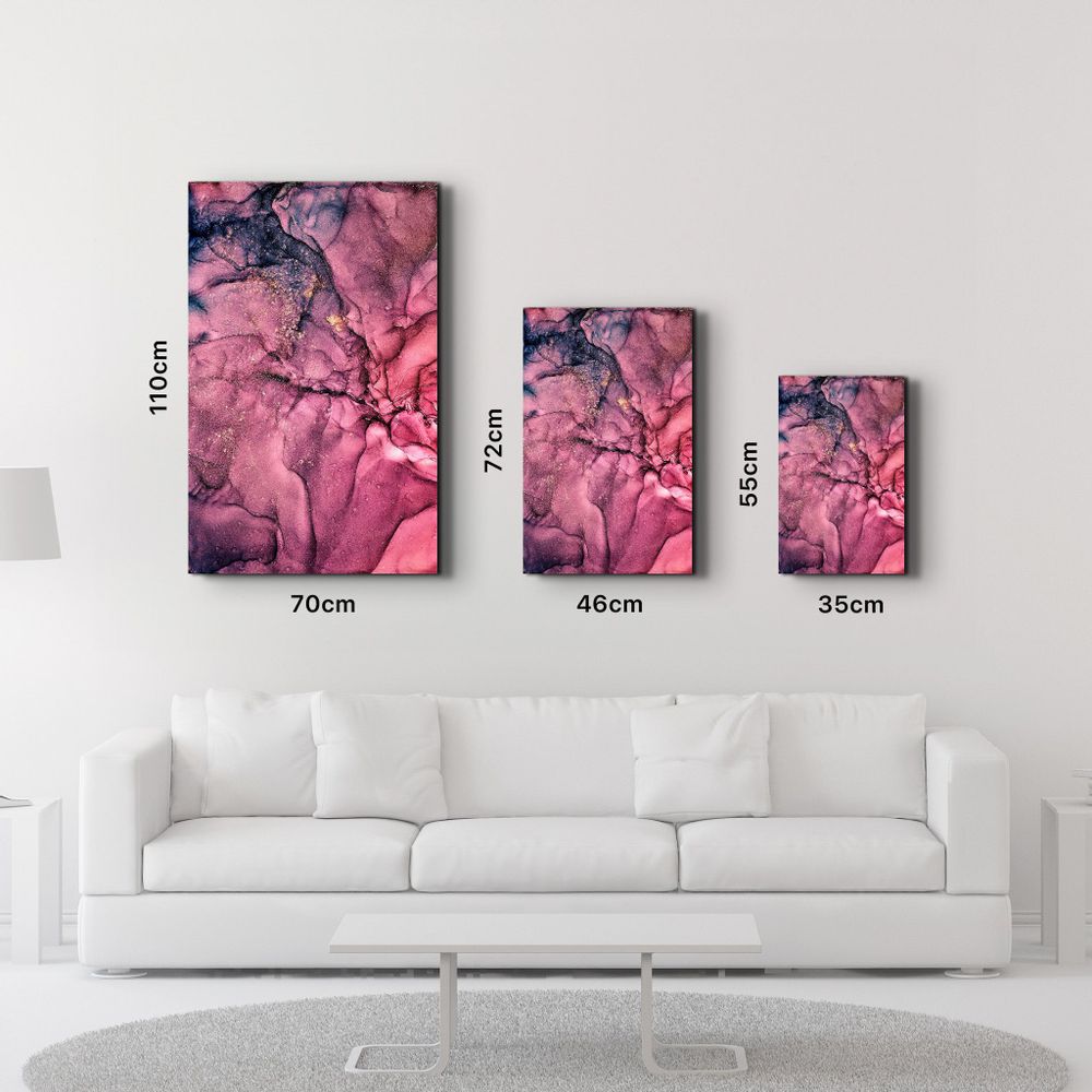 Autres décorations murales - Pink Wave Pattern | Glass Wall Art - ARTDESIGNA