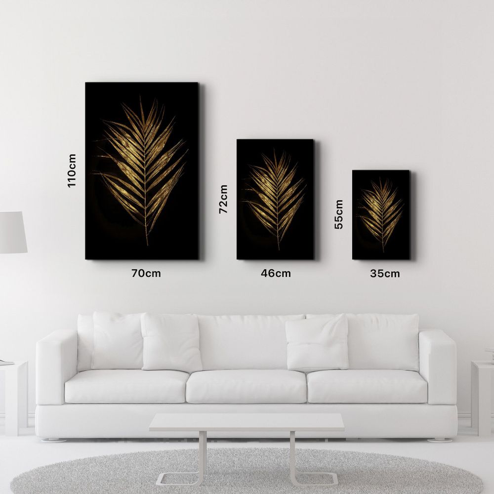 Other wall decoration - Golden Leaves | Glass Wall Art - ARTDESIGNA