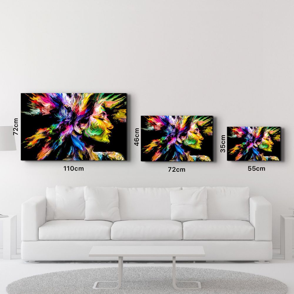 Other wall decoration - Abstract Colorful Woman Portrait V2 | Glass Wall Art - ARTDESIGNA