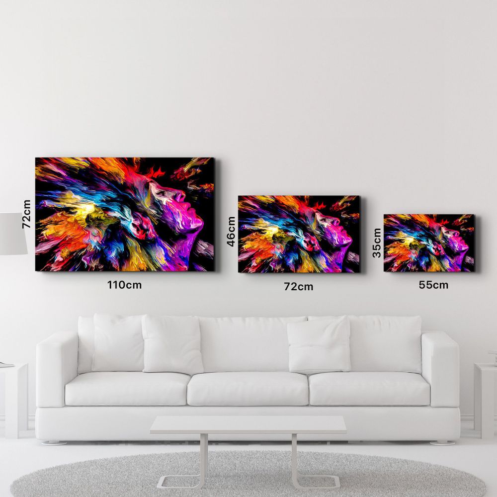 Autres décorations murales - Abstract Colorful Woman Portrait V3 | Glass Wall Art - ARTDESIGNA