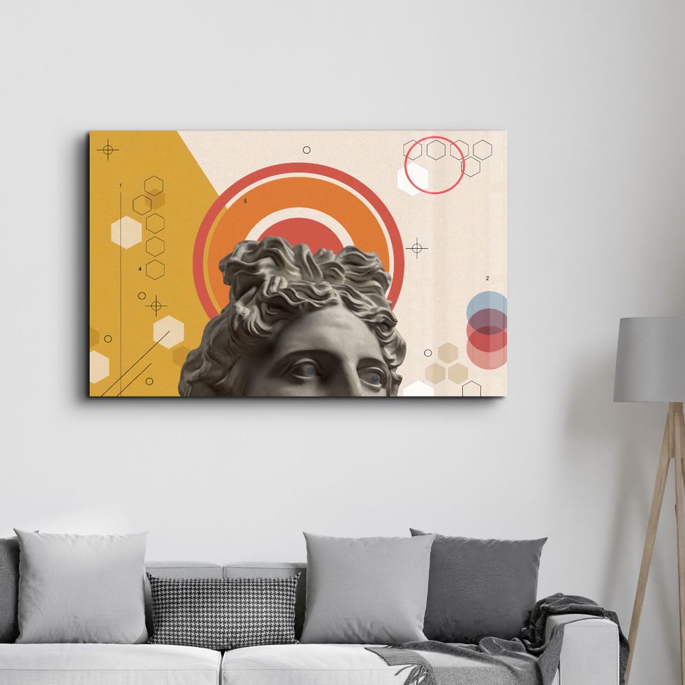 Other wall decoration - Abstract Shapes and Statue | Glass Wall Art - ARTDESIGNA