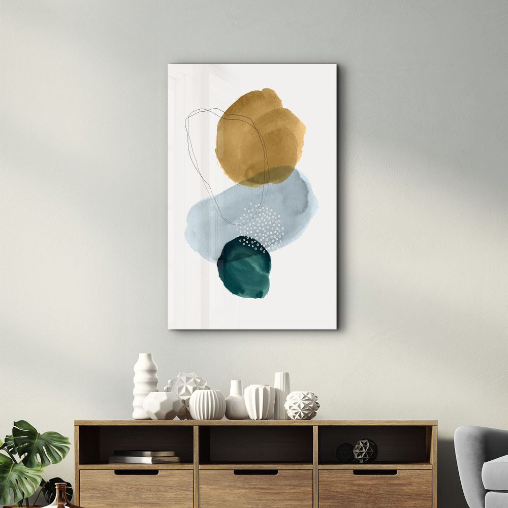 Autres décorations murales - Abstract Shapes V2 2 | Glass Wall Art - ARTDESIGNA
