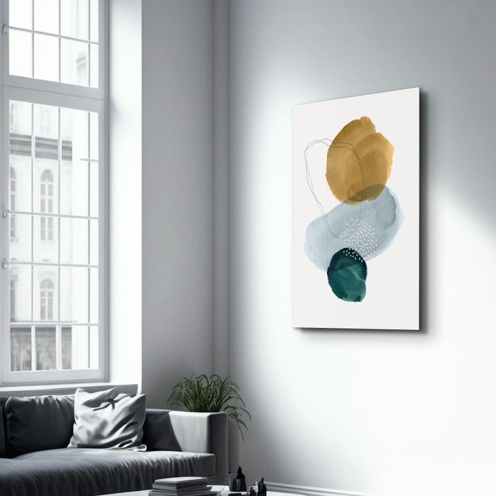 Autres décorations murales - Abstract Shapes V2 2 | Glass Wall Art - ARTDESIGNA
