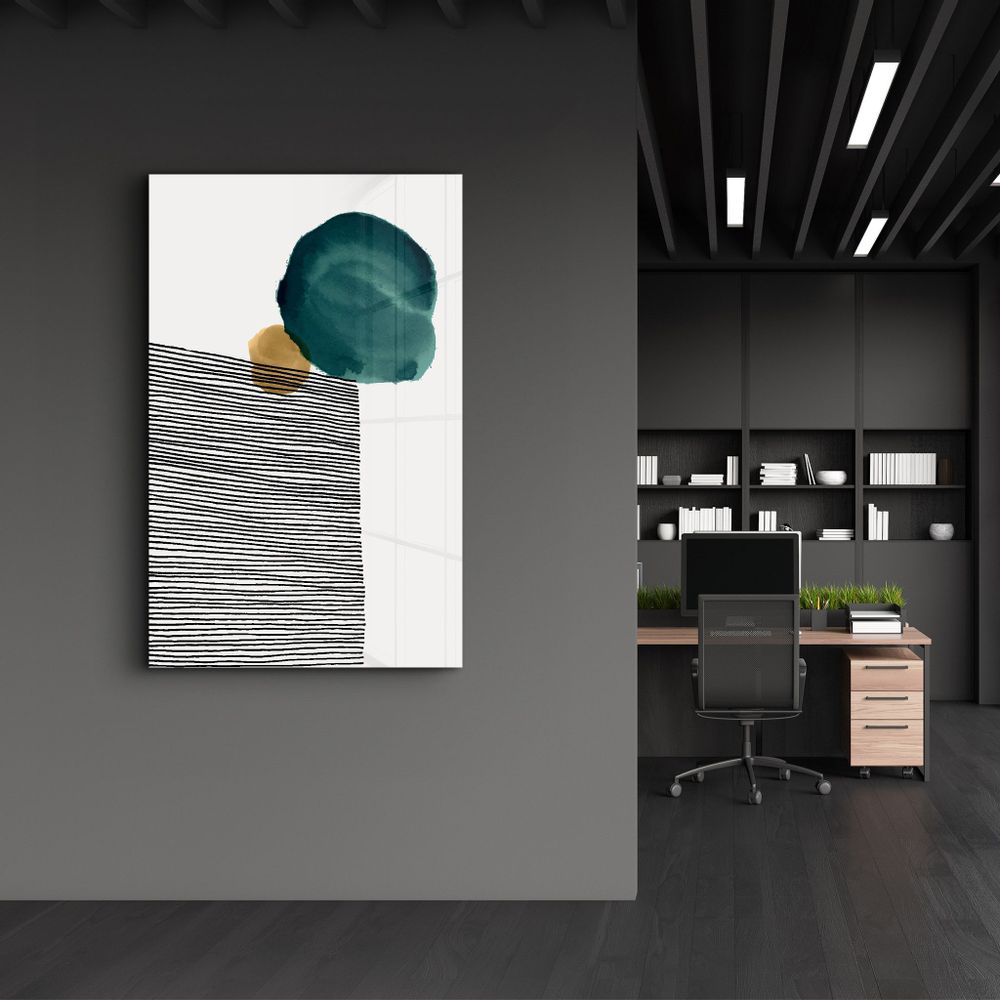 Other wall decoration - Abstract Shapes V3 3 | Glass Wall Art - ARTDESIGNA