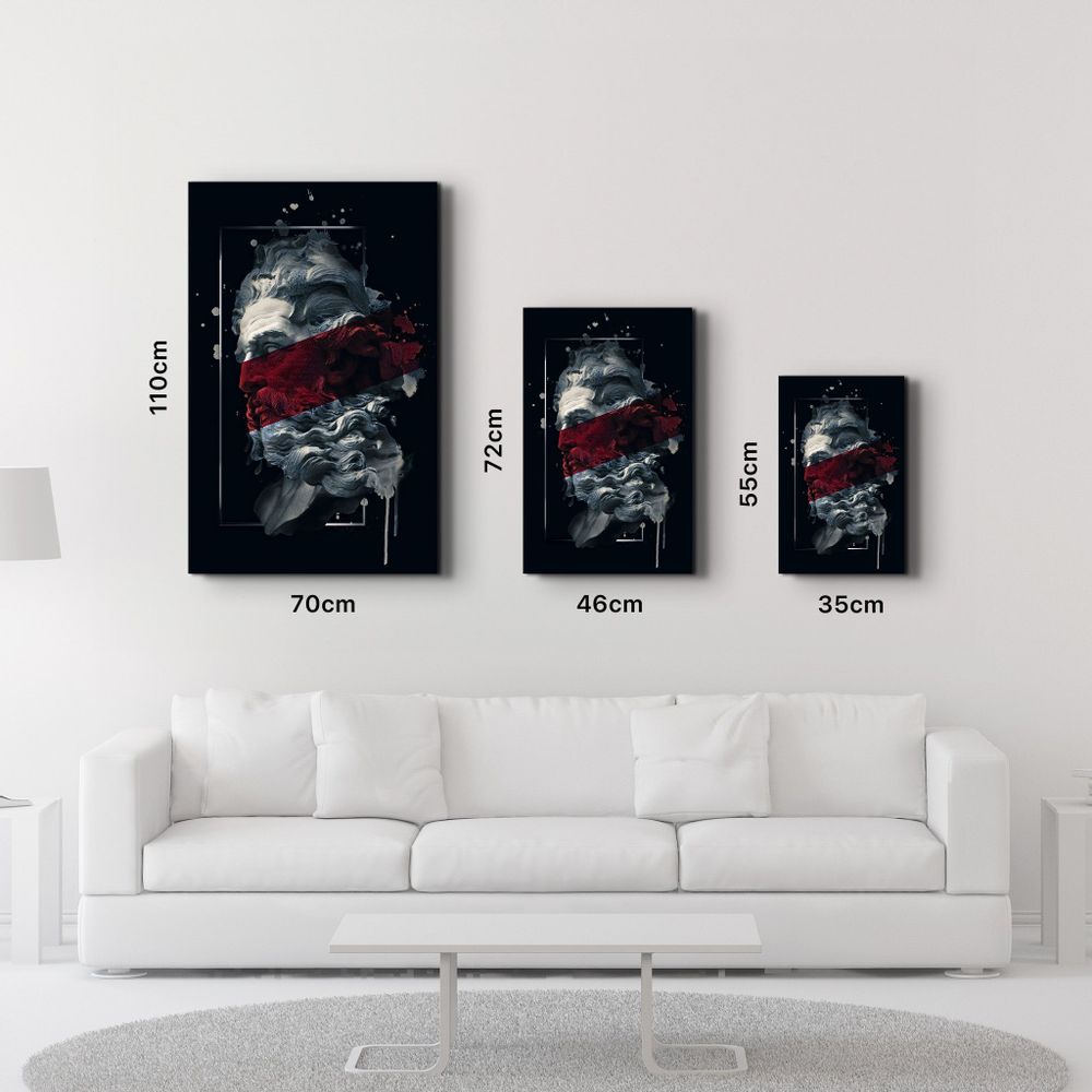 Other wall decoration - Abstract Red Poseidon | Glass Wall Art - ARTDESIGNA