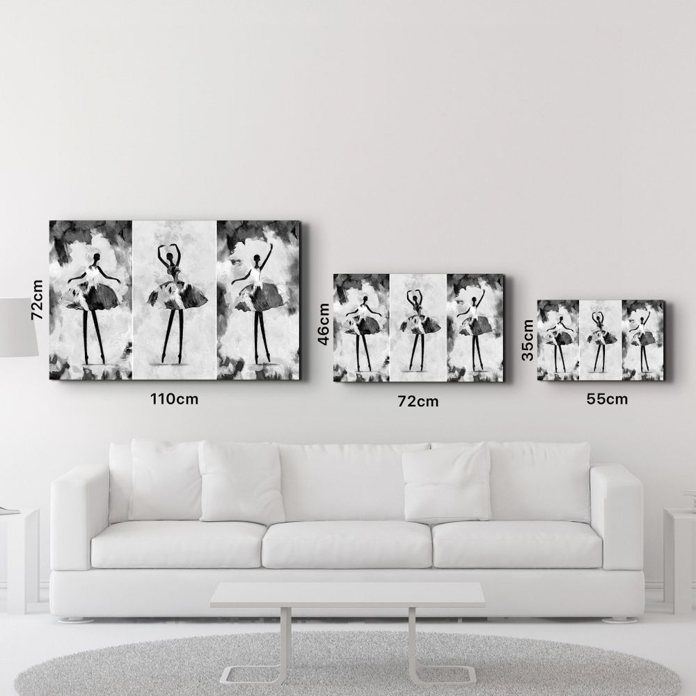 Other wall decoration - Black and White Ballerina | Glass Wall Art - ARTDESIGNA