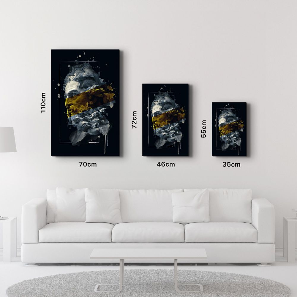 Autres décorations murales - Abstract Yellow Poseidon | Glass Wall Art - ARTDESIGNA