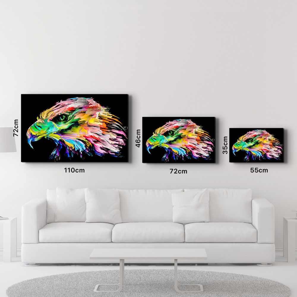 Autres décorations murales - Colorful Eagle | Glass Wall Art - ARTDESIGNA