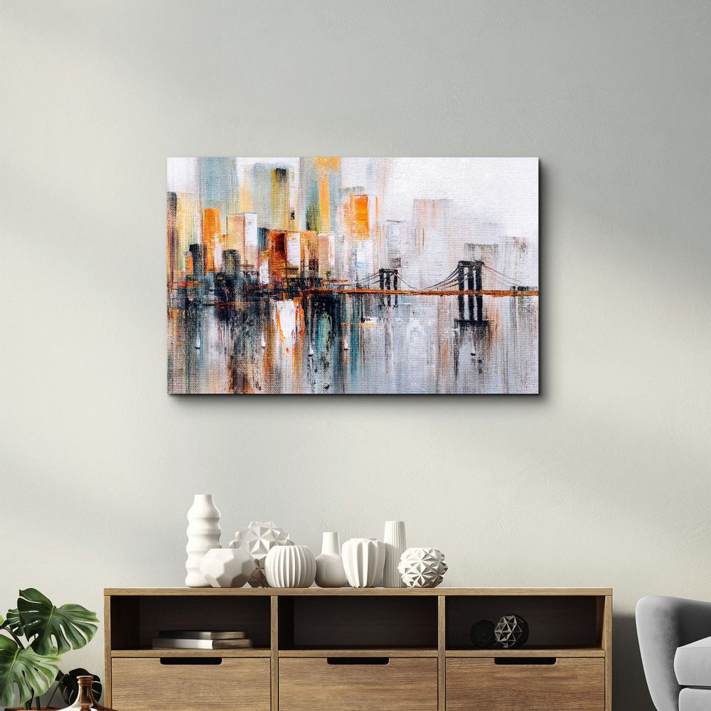 Other wall decoration - Abstract City View | Glass Wall Art - ARTDESIGNA