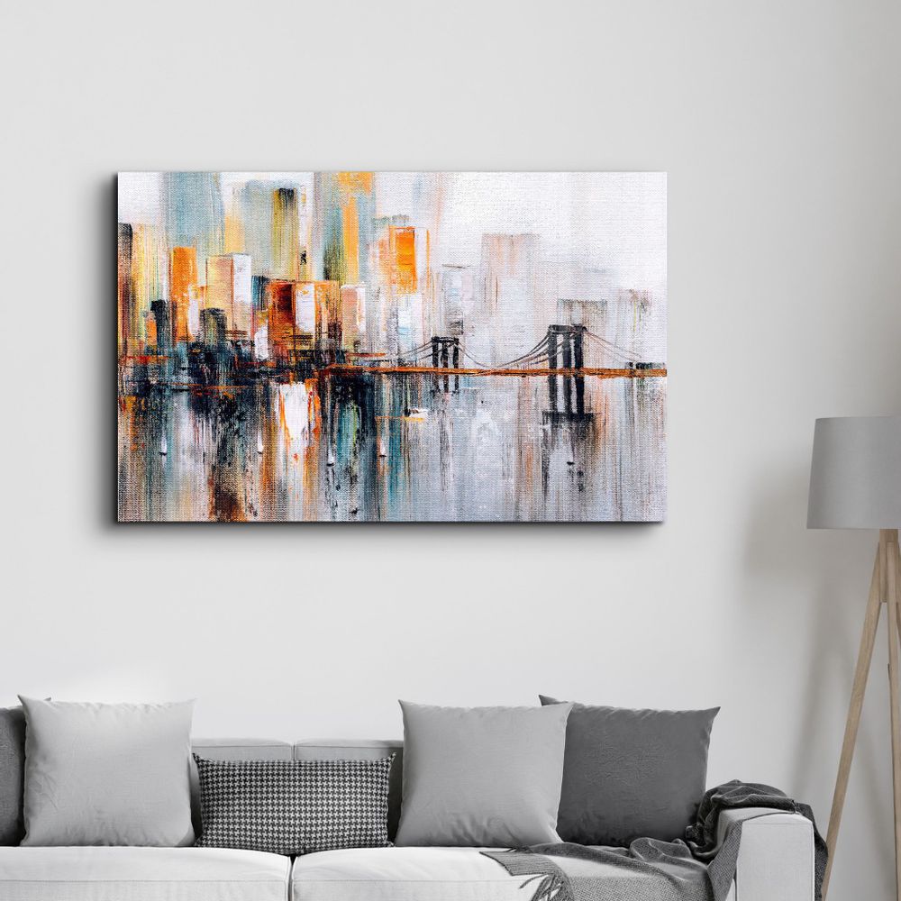 Other wall decoration - Abstract City View | Glass Wall Art - ARTDESIGNA