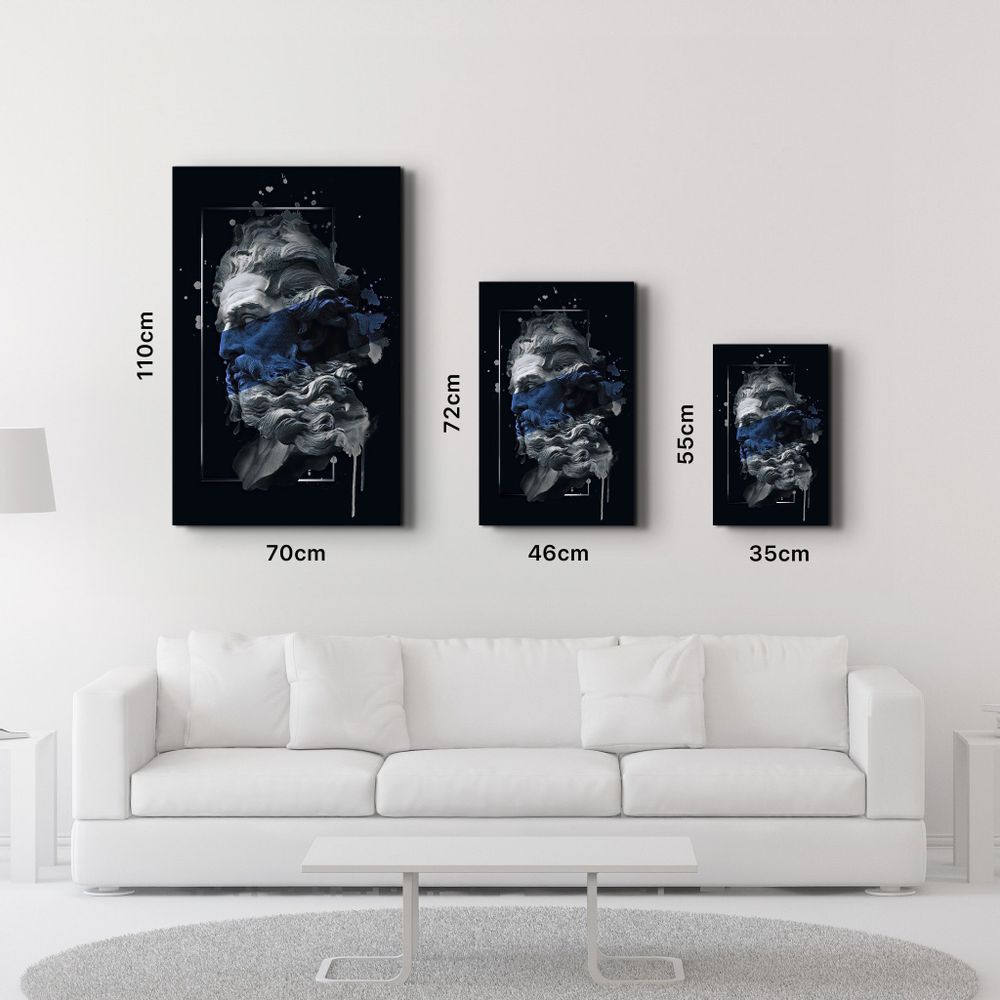 Autres décorations murales - Abstract Blue Poseidon | Glass Wall Art - ARTDESIGNA