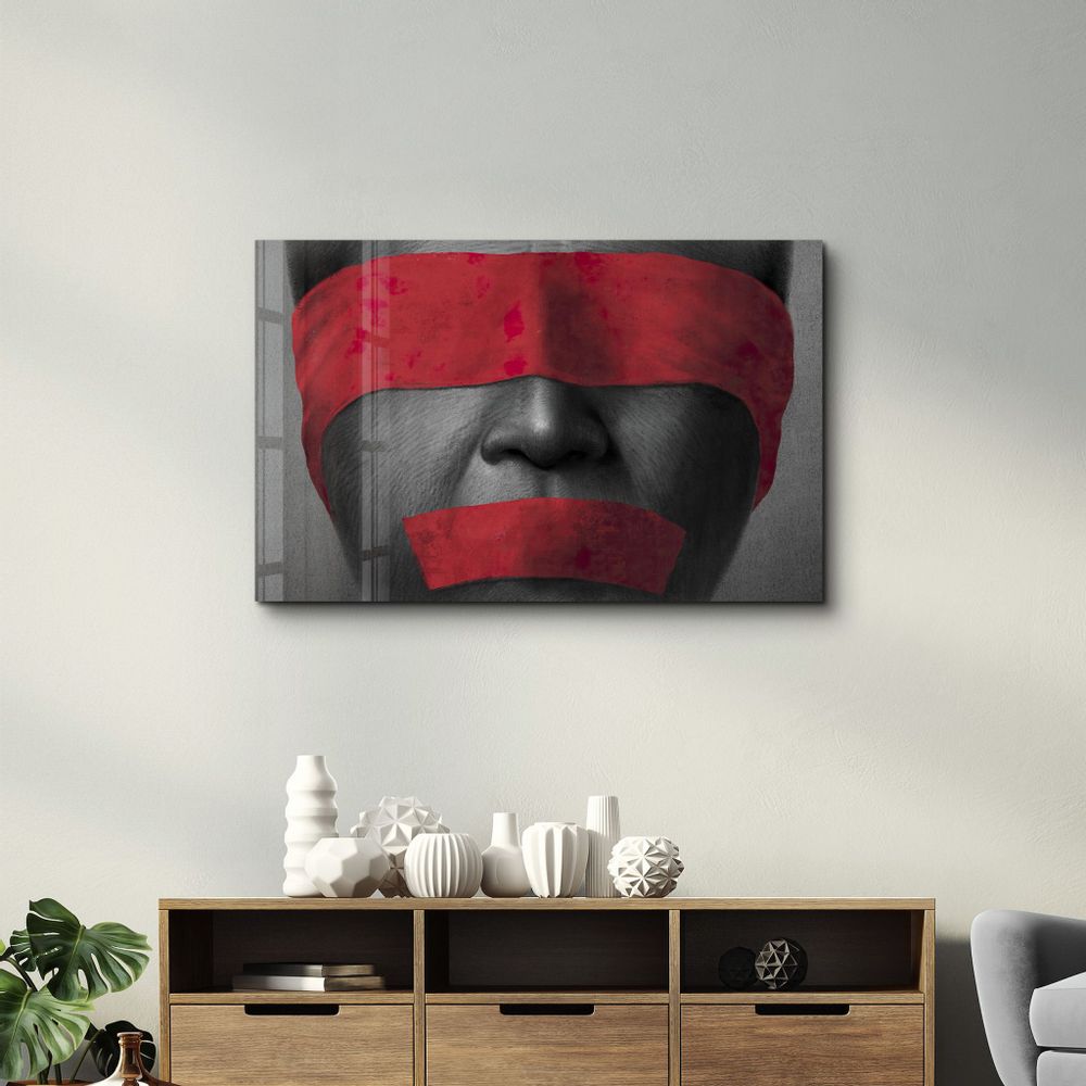 Other wall decoration - Covered in Red | Glass Wall Art - ARTDESIGNA