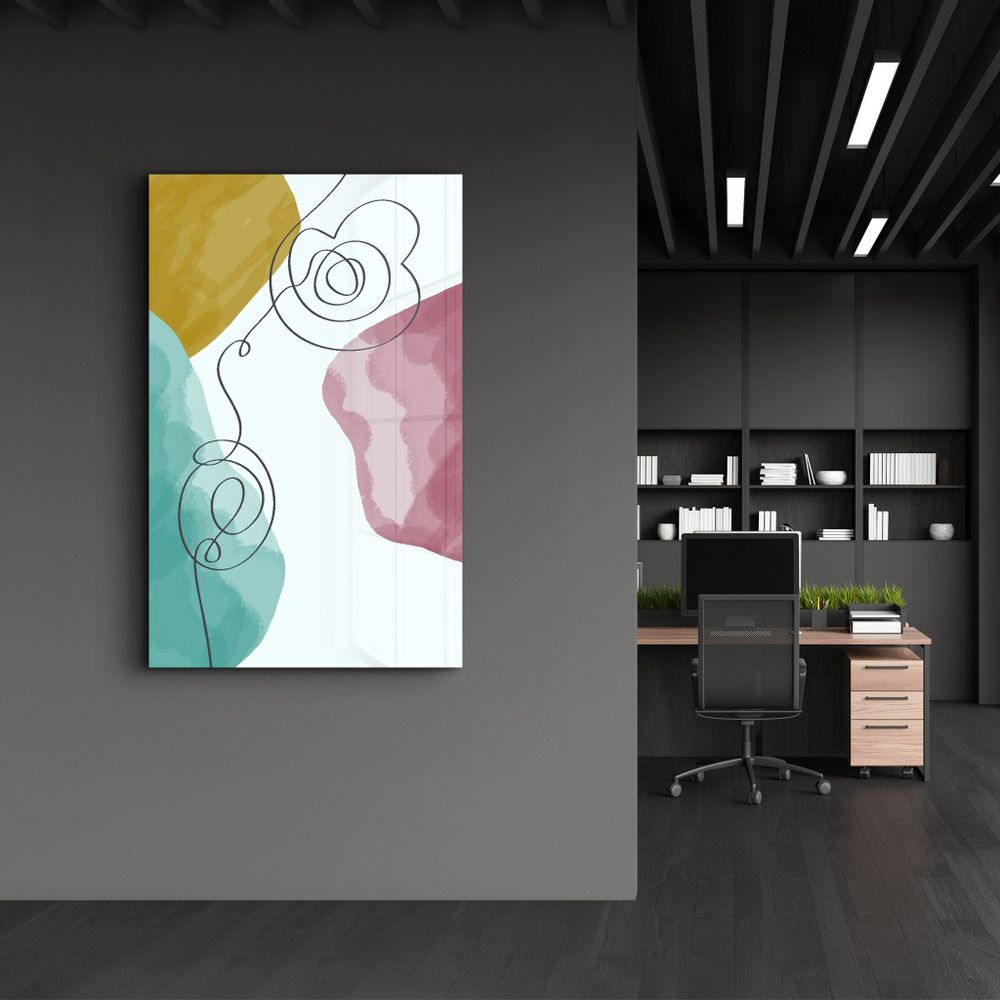Other wall decoration - Abstract Shapes V4 4 | Glass Wall Art - ARTDESIGNA