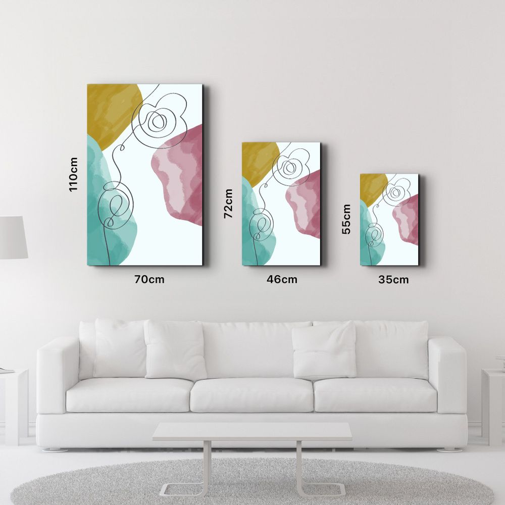 Other wall decoration - Abstract Shapes V4 4 | Glass Wall Art - ARTDESIGNA