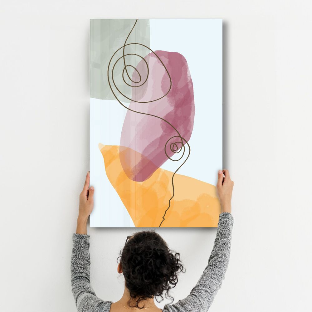 Autres décorations murales - Abstract Shapes V5 5 | Glass Wall Art - ARTDESIGNA