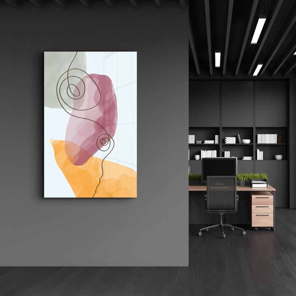Autres décorations murales - Abstract Shapes V5 5 | Glass Wall Art - ARTDESIGNA