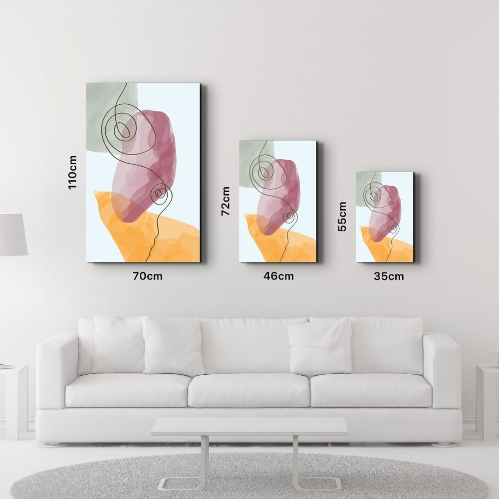 Autres décorations murales - Abstract Shapes V5 5 | Glass Wall Art - ARTDESIGNA