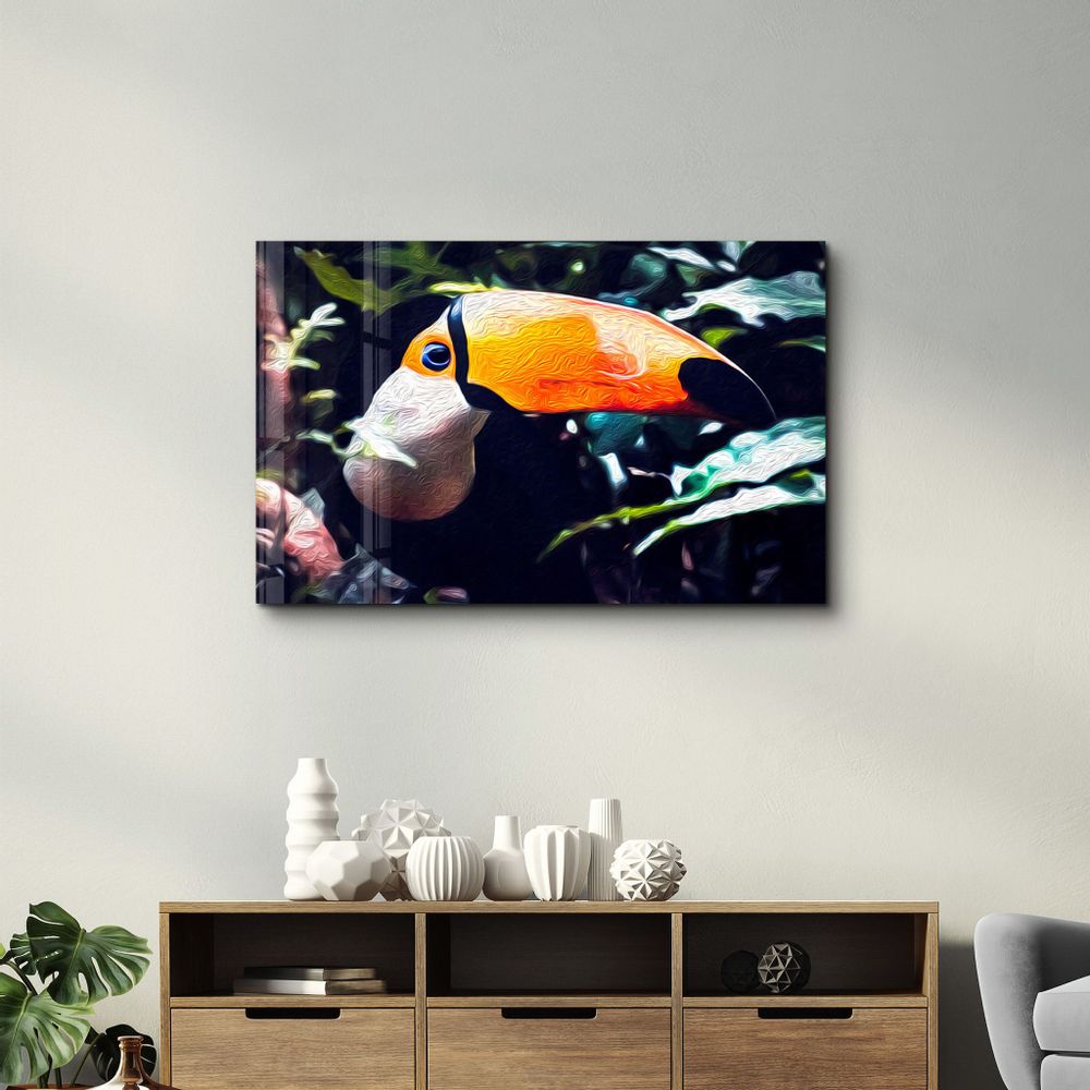 Other wall decoration - Pelican in Nature | Glass Wall Art - ARTDESIGNA