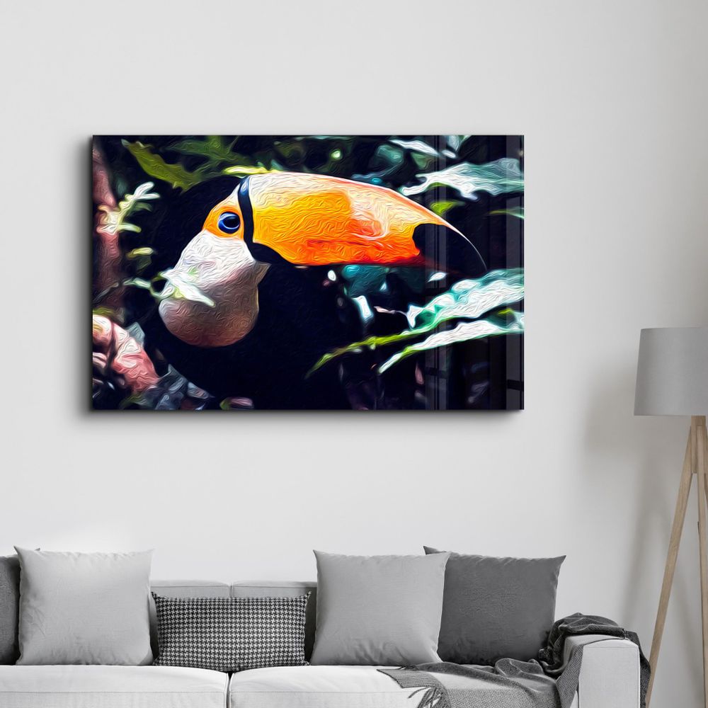 Other wall decoration - Pelican in Nature | Glass Wall Art - ARTDESIGNA
