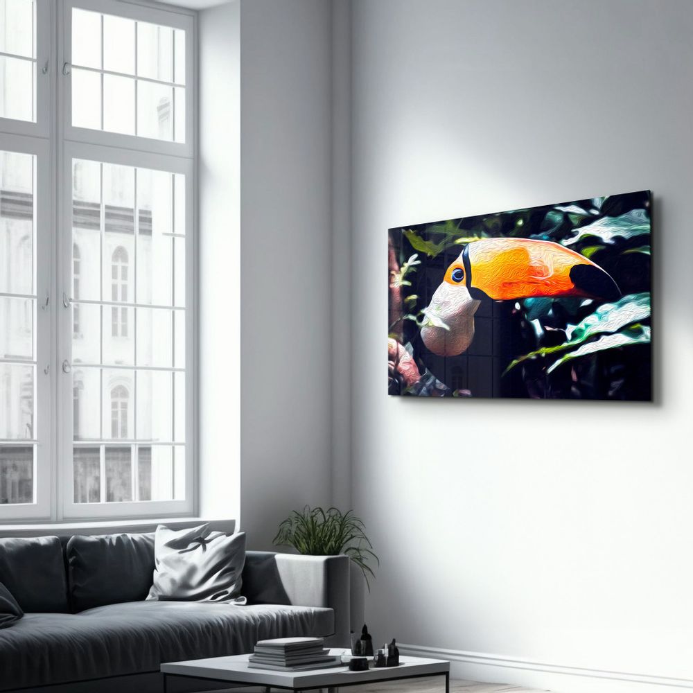 Other wall decoration - Pelican in Nature | Glass Wall Art - ARTDESIGNA
