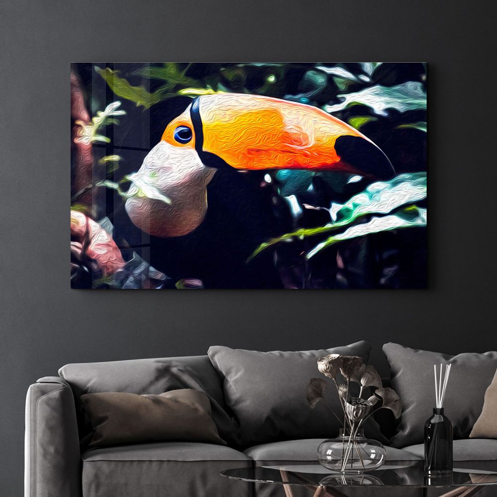 Other wall decoration - Pelican in Nature | Glass Wall Art - ARTDESIGNA