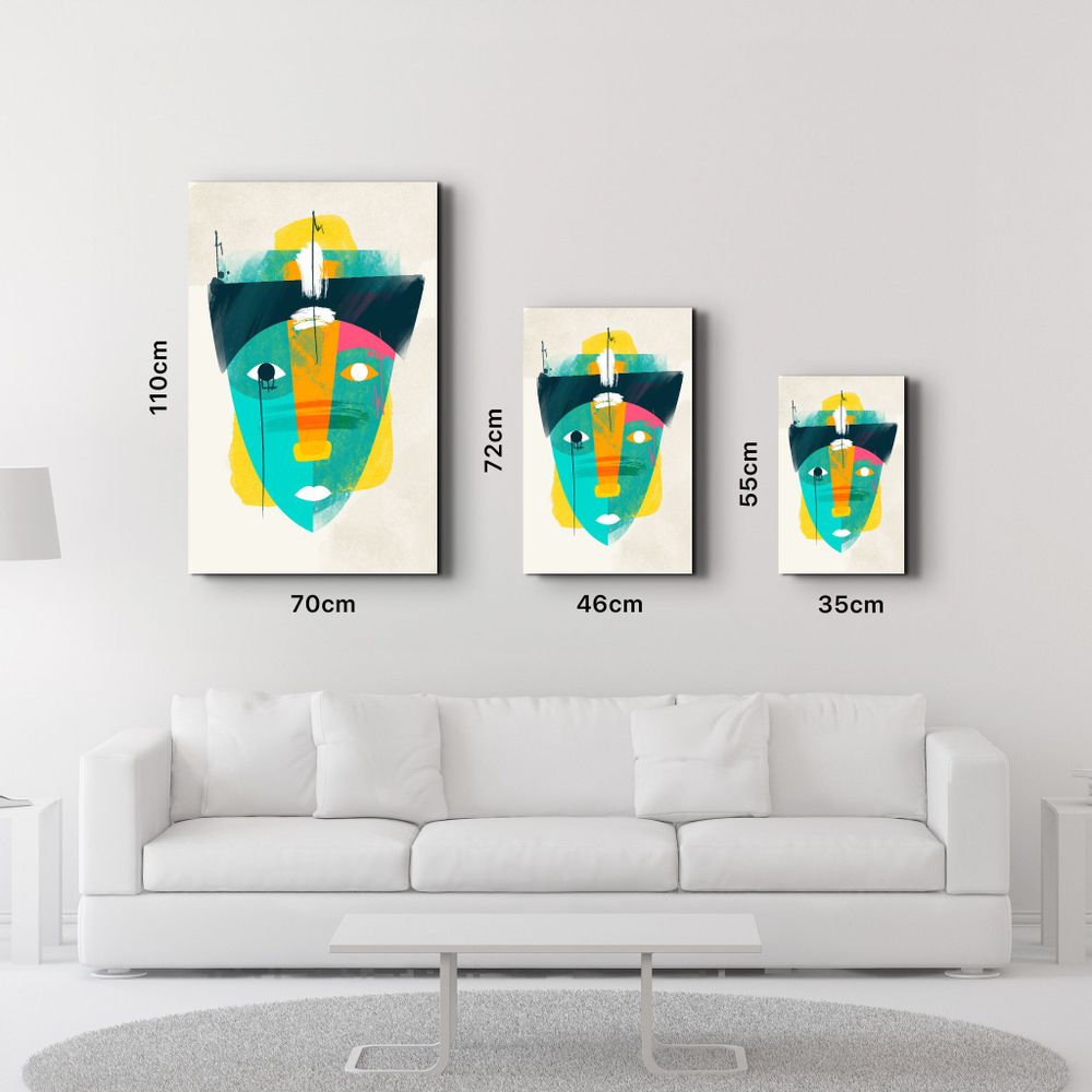 Autres décorations murales - Abstract Colorful Face V2 | Glass Wall Art - ARTDESIGNA
